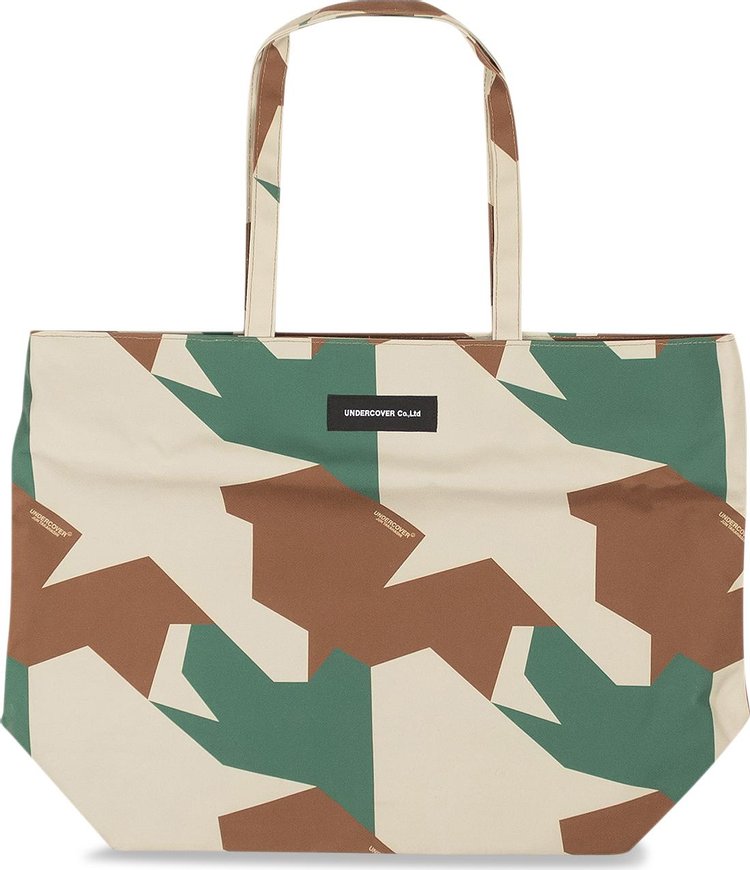 Undercover Polyester Camo Block Tote Bag 'Beige'