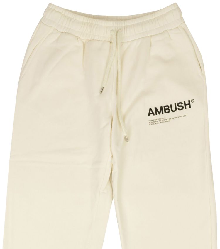 Ambush Fleece Workshop Sweatpants Off White
