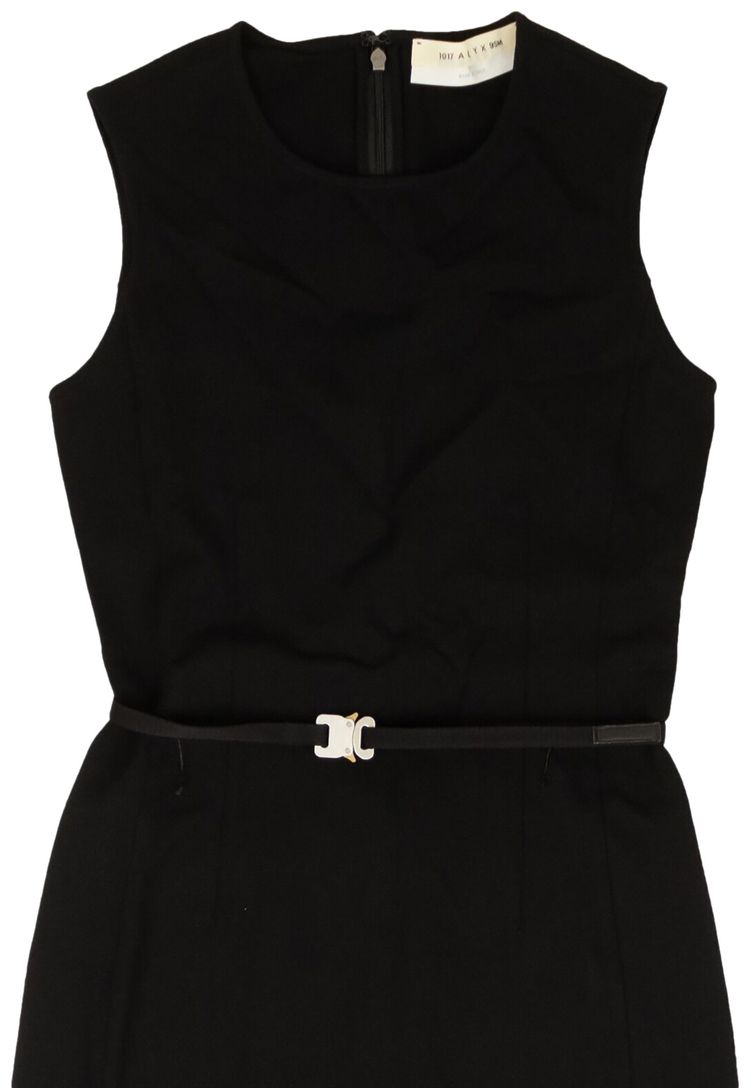 1017 ALYX 9SM Viscose Sleeveless Belted Midi Dress Black