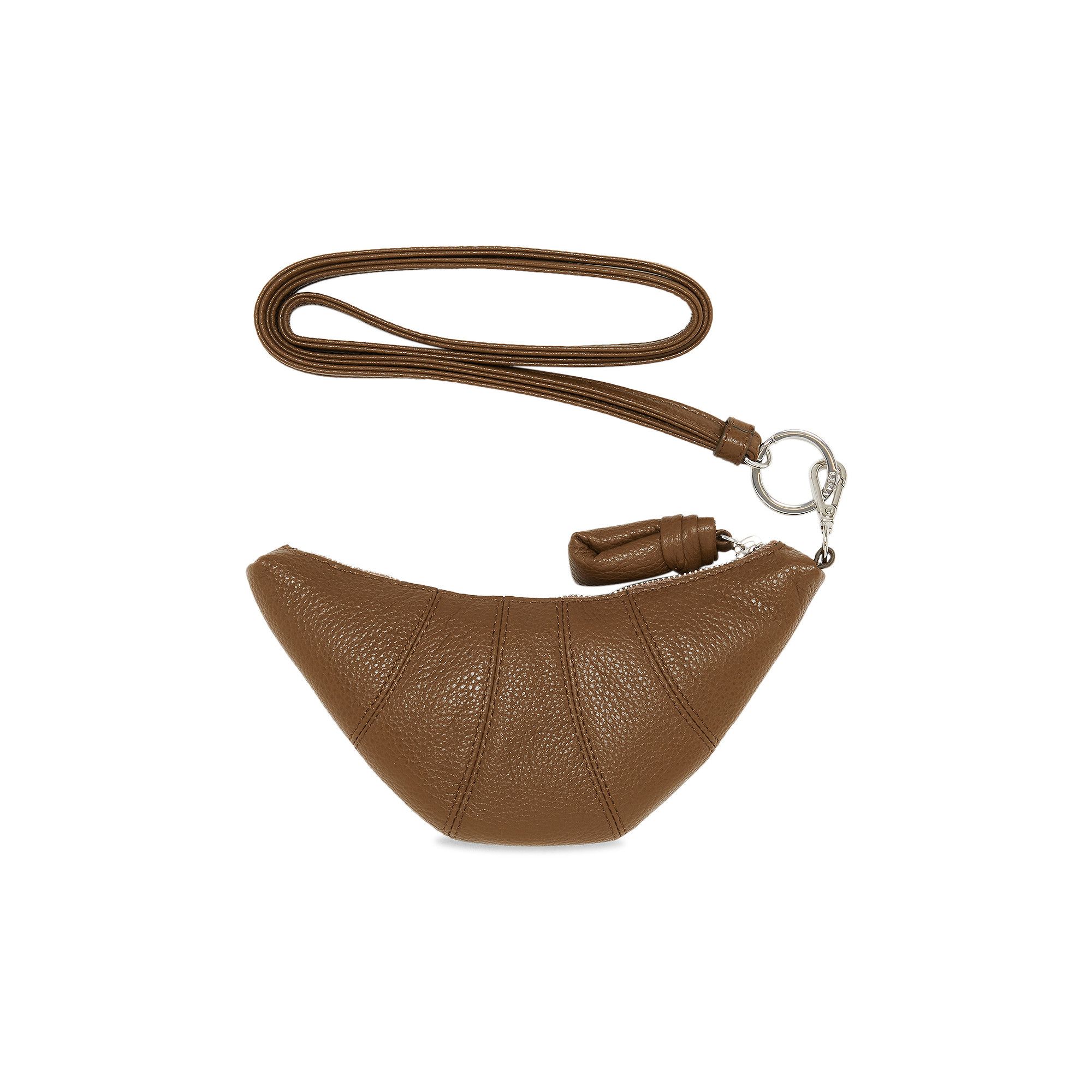 Buy Lemaire Croissant Coin Purse Necklace 'Olive Brown