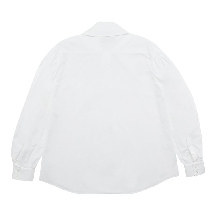 Simone Rocha Long Puff Sleeve Button Up Shirt White