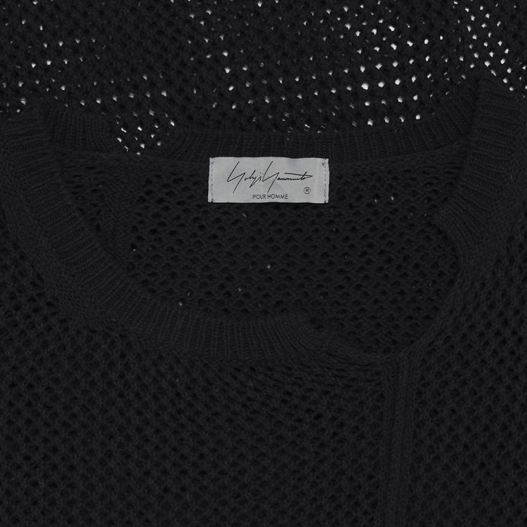 Yohji Yamamoto Pour Homme Pattern Long Sleeve Pocket Shirt Black