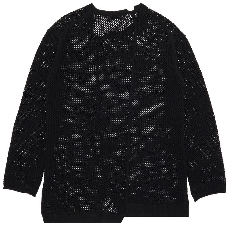 Yohji Yamamoto Pour Homme Pattern Long Sleeve Pocket Shirt Black