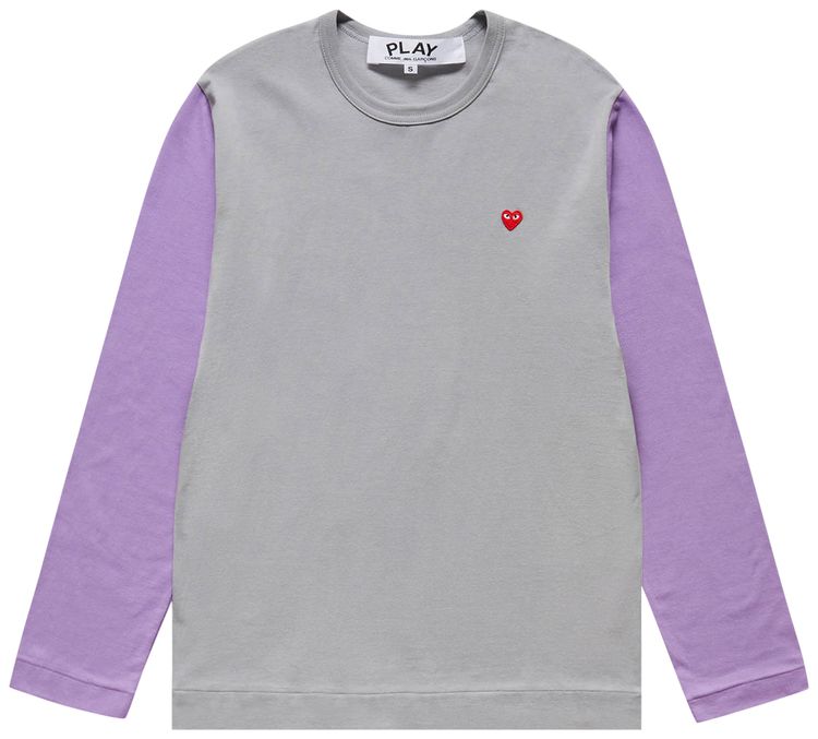Comme des Garcons PLAY T Shirt GreyPurple