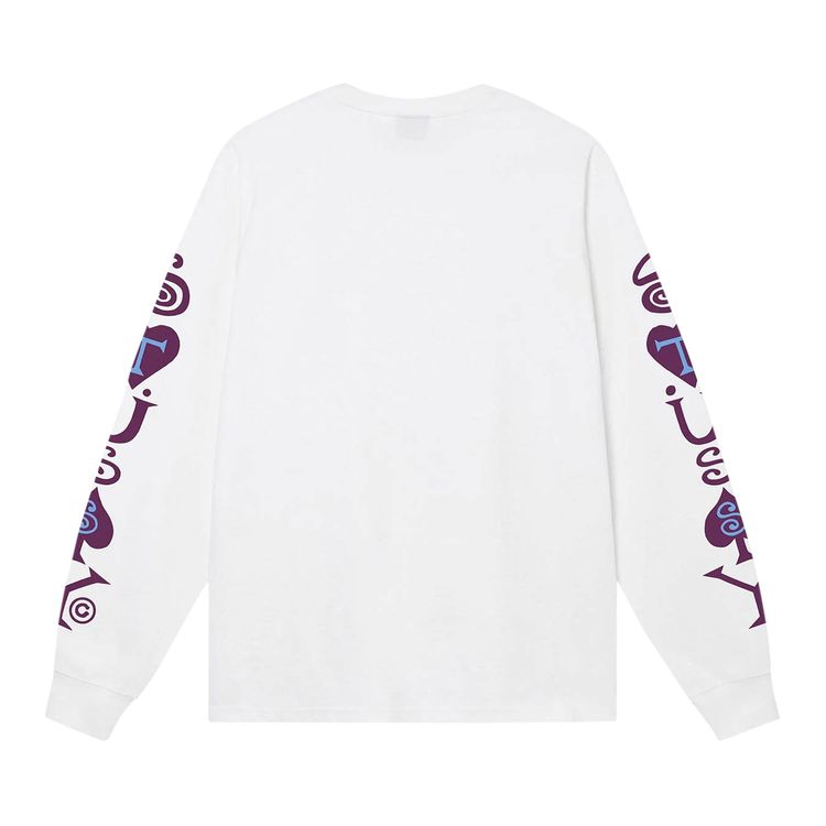 Stussy Hearts And Spades Long Sleeve Tee White