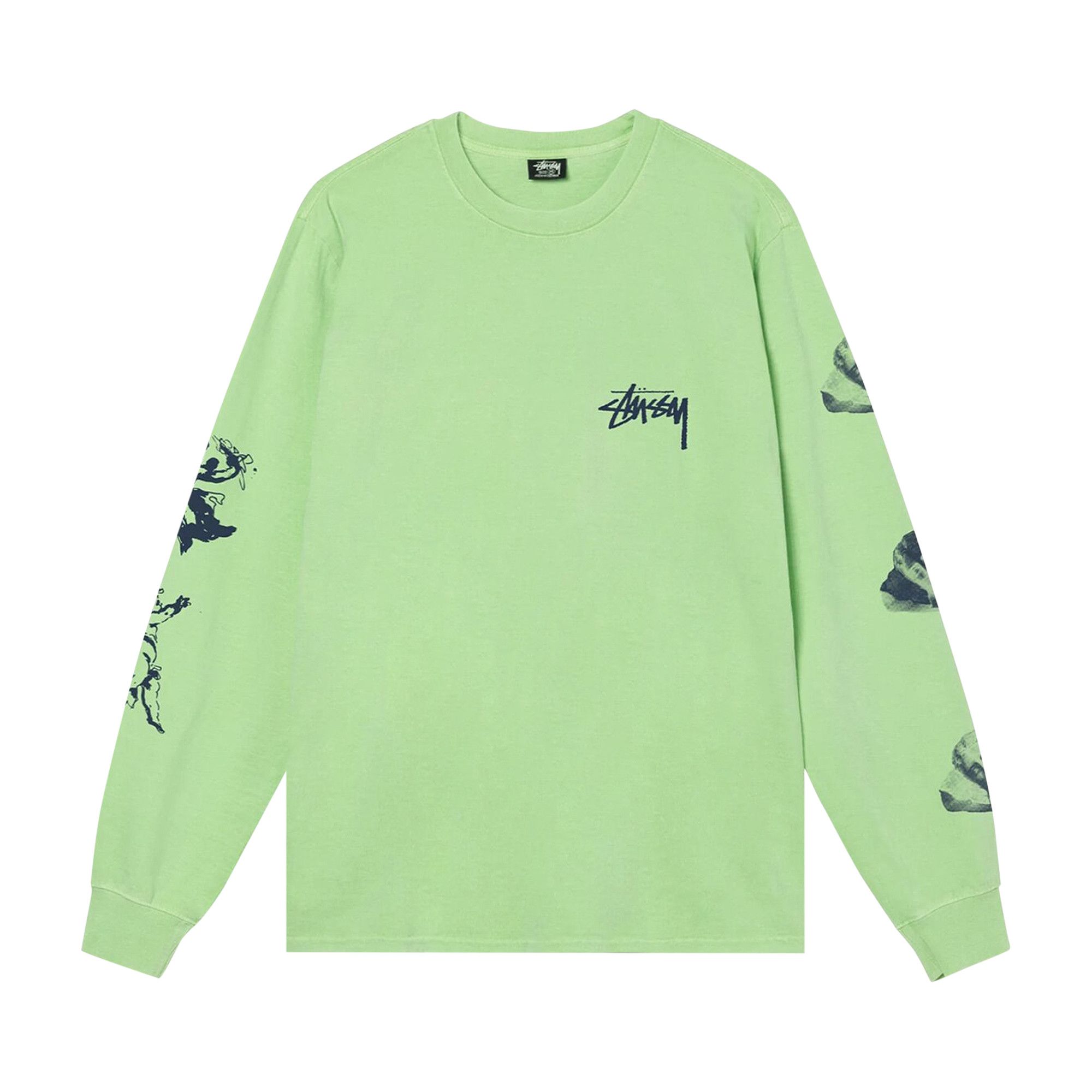Stussy green deals long sleeve