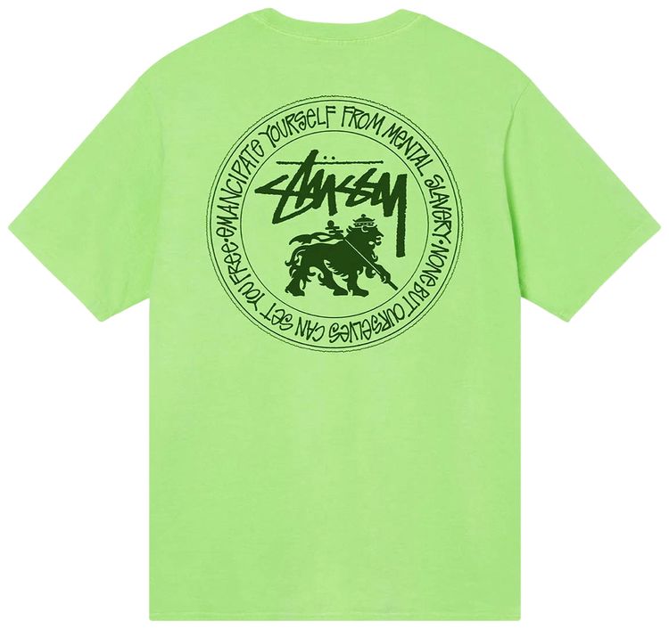 Stussy Rasta Dot Pigment Dyed Tee Green