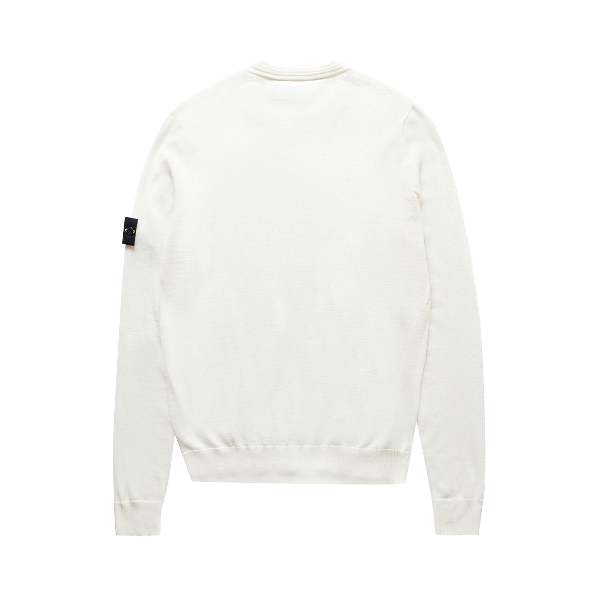 Buy Stone Island Logo Patch Crew Neck Jumper 'White' - 7715510C4