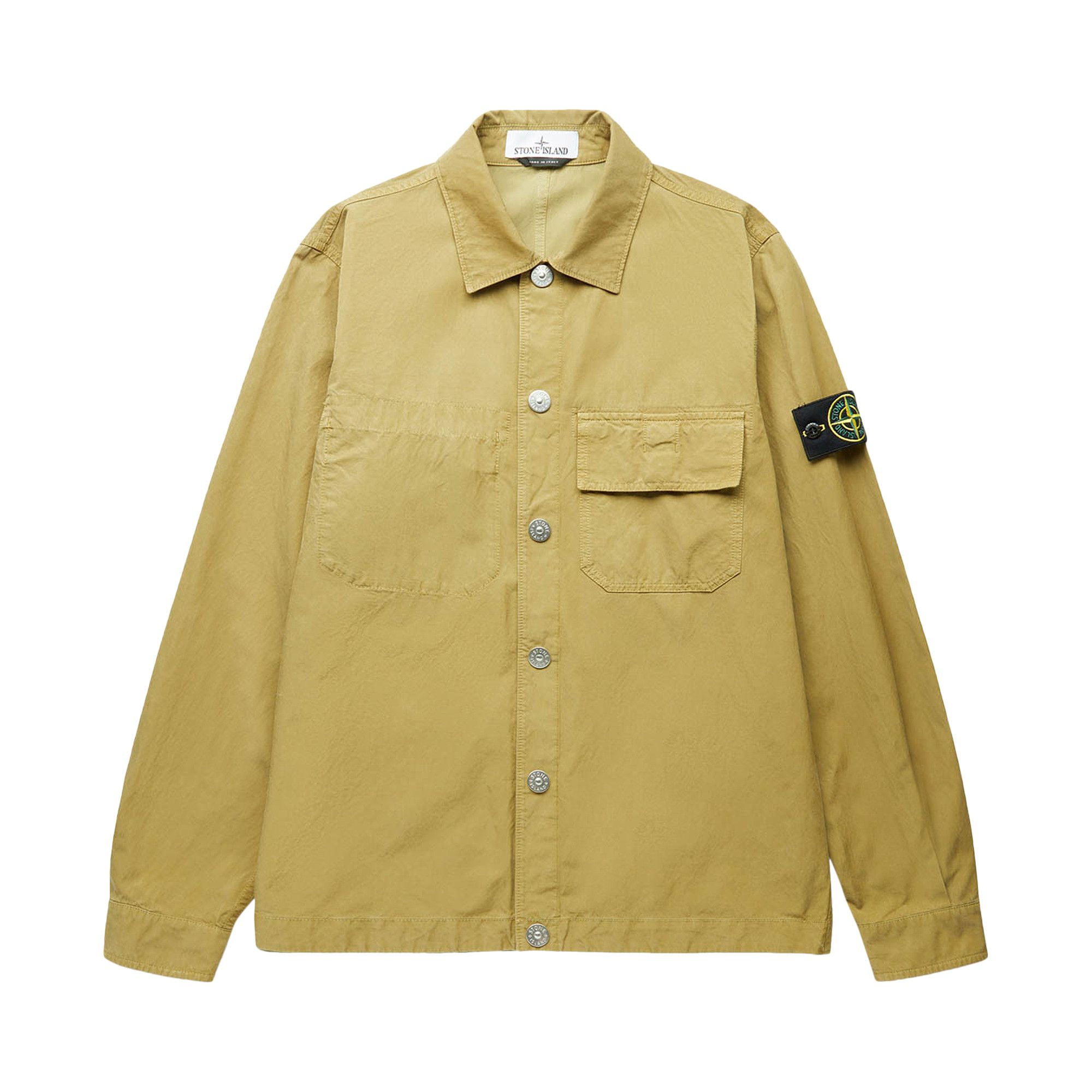Buy Stone Island Flap Pocket Logo Patch Shirt 'Brown' - 781511729