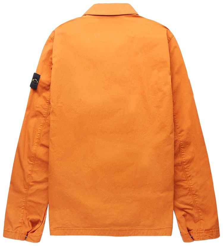 Stone Island Compass Logo Shirt Jacket Orange
