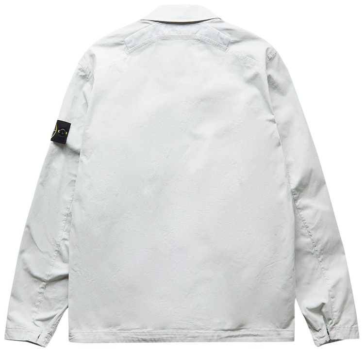 Stone Island Compass Zipped Shirt White