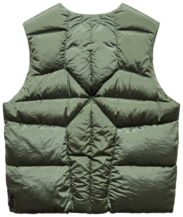 Stone Island Garment Dyed Down Vest Green