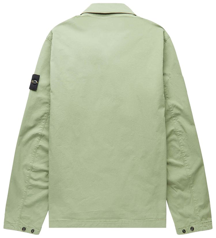 Stone Island Compass Logo Shirt Jacket Green
