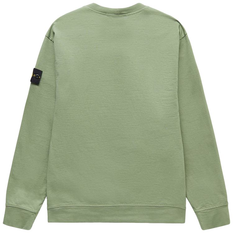 Stone Island Dyed Heavy Long Sleeve T Shirt Green