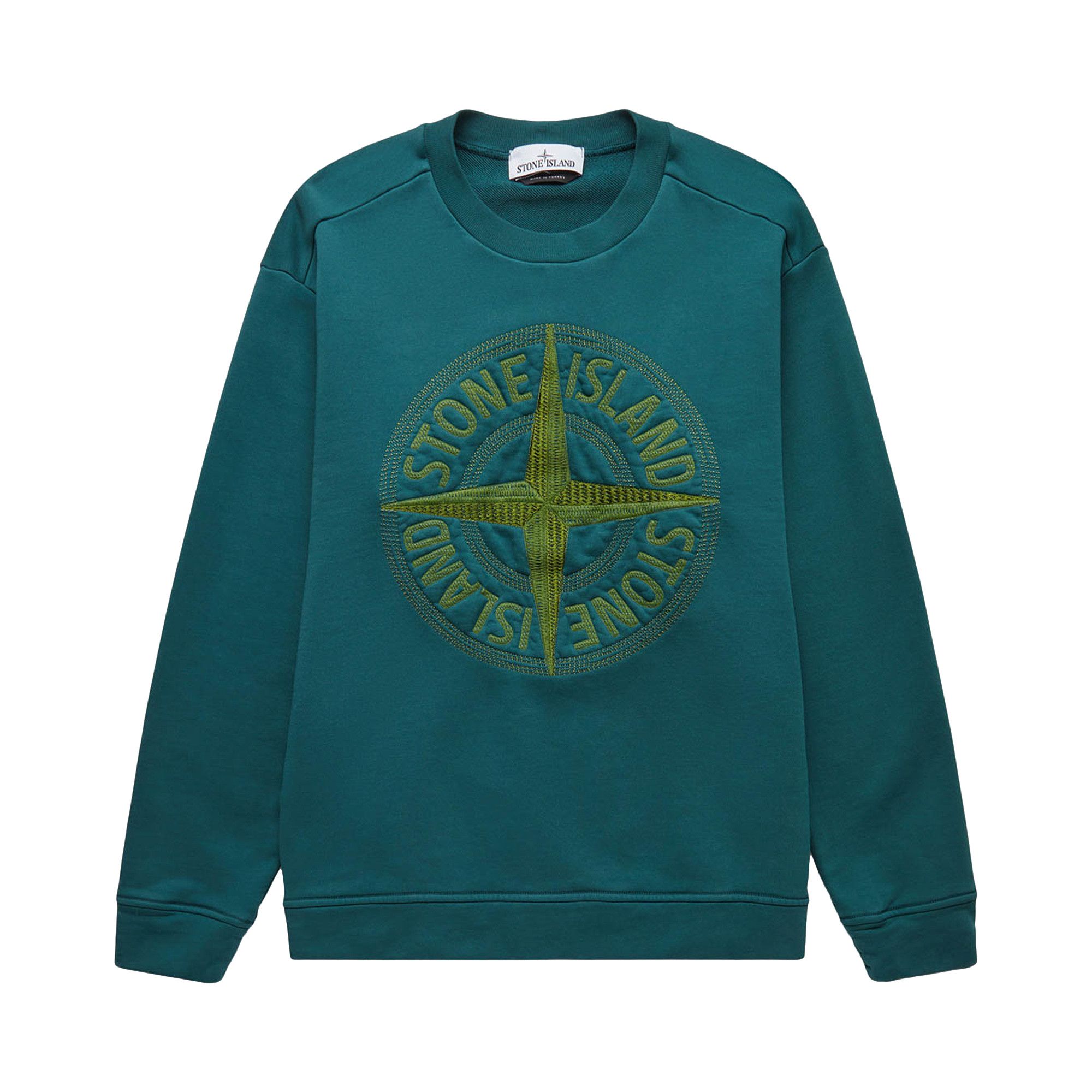 Stone island 2025 logo embroidered sweatshirt