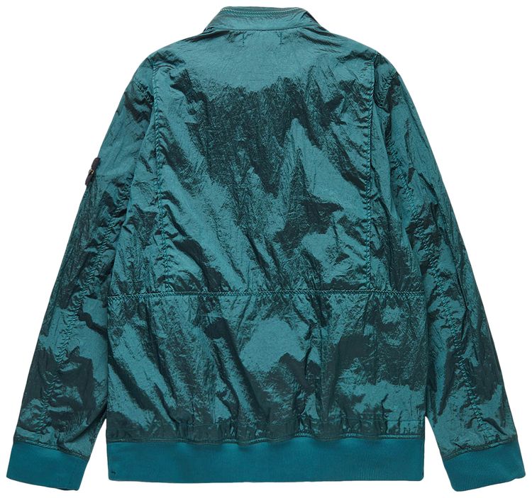 Stone Island Compass Patch Long Sleeve Bomber Jacket Green