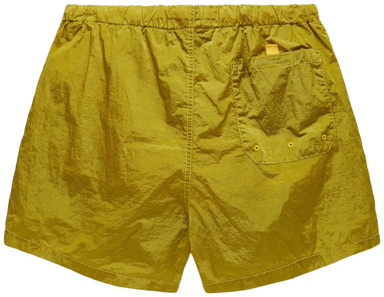 Stone Island Compass Motif Swim Shorts Yellow