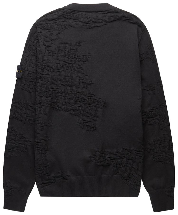 Stone Island Compass Motif Crewneck Jumper Black