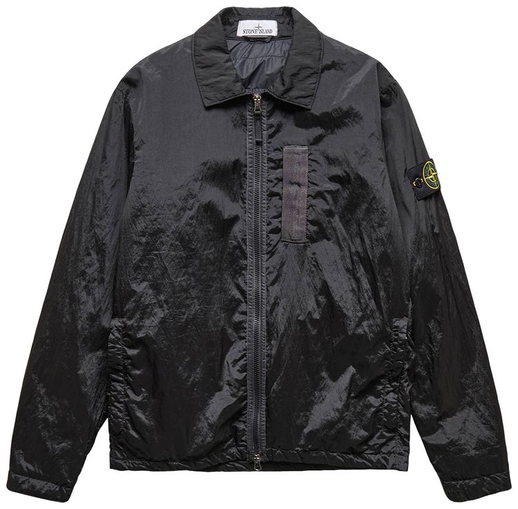 Stone Island Compass Patch Zipped Jacket Black