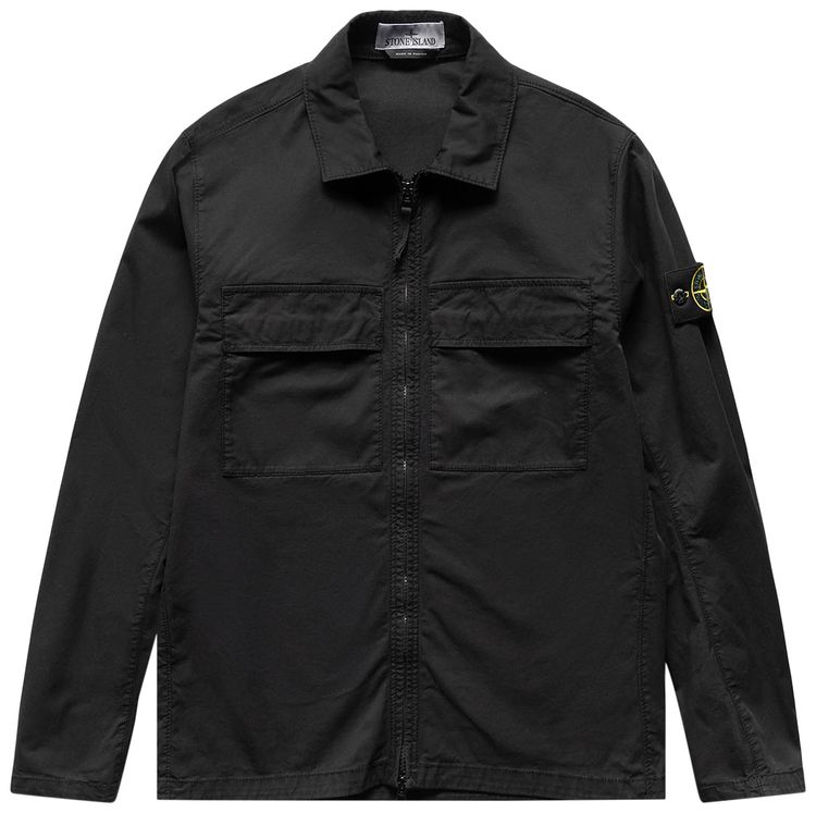 Stone Island Compass Logo Shirt Jacket Black