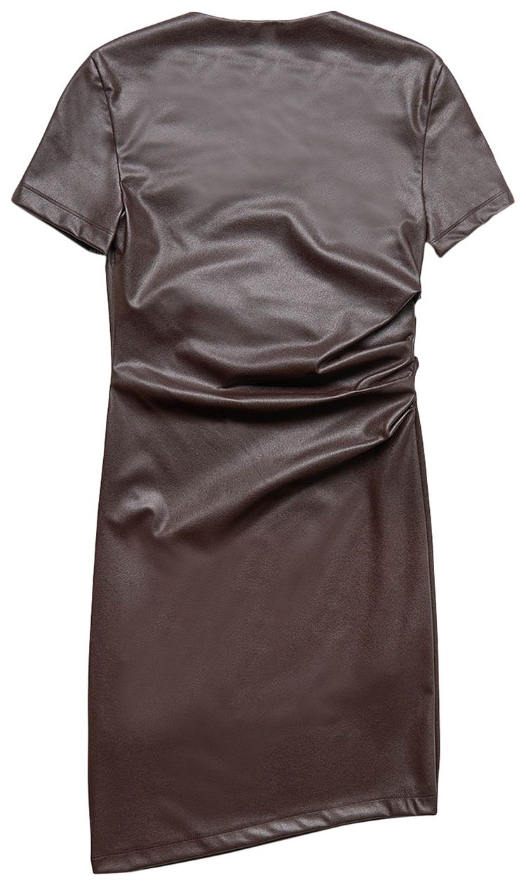 Helmut Lang Twist Short Sleeve Mini Dress Wine