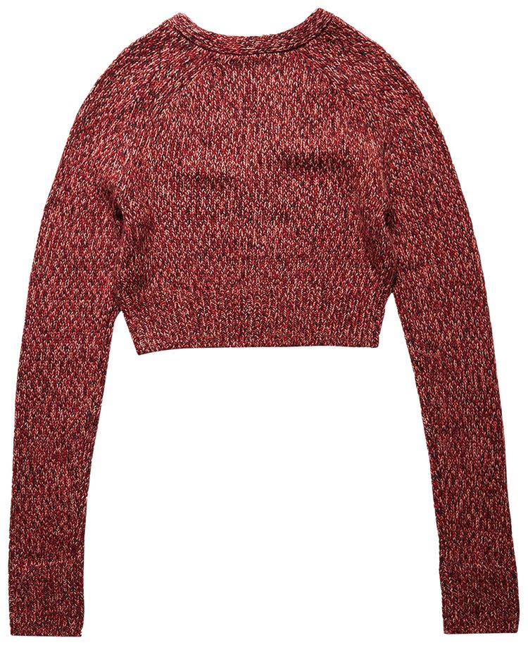 Helmut Lang Shrunken Cardigan Raspberry Mouline