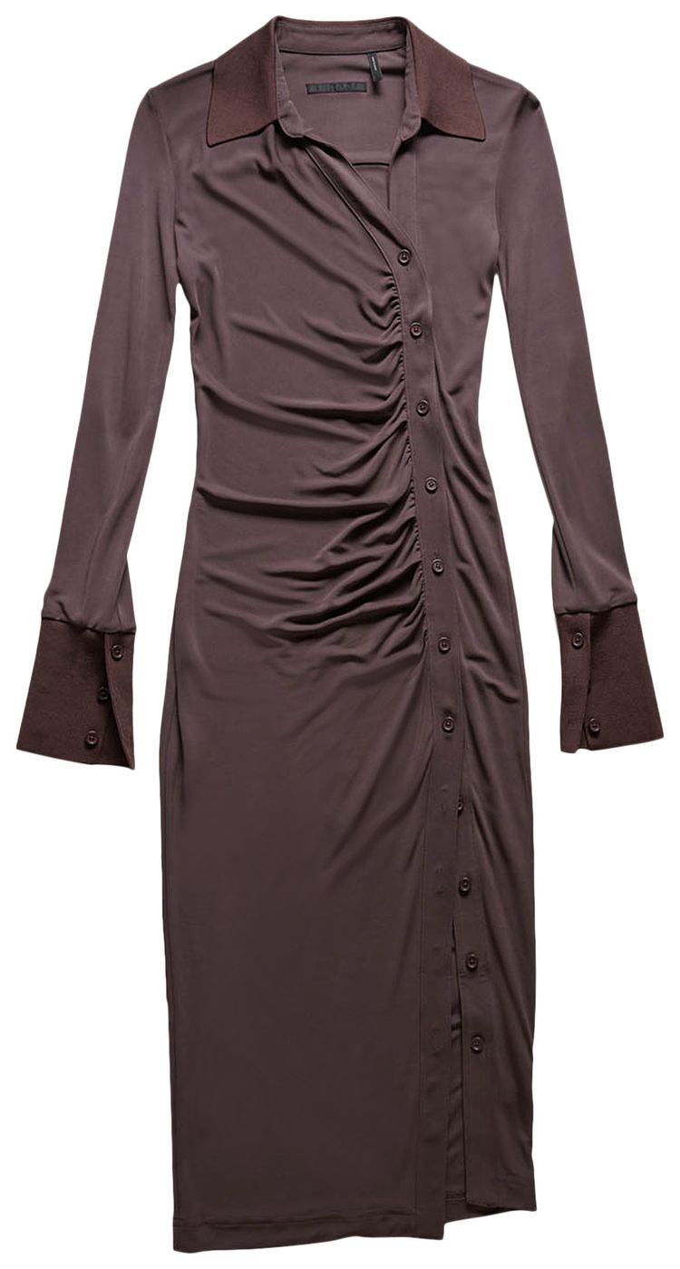 Helmut Lang Asymmetric Shirt Dress Fig