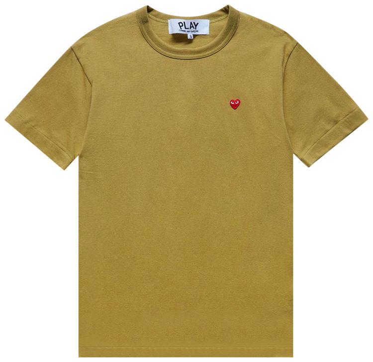 Comme des Garcons PLAY Small Heart Tee Olive