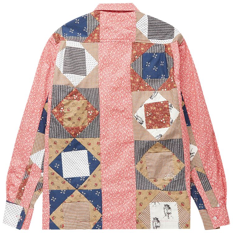 Bode This And That Patchwork Shirt PinkMulticolor