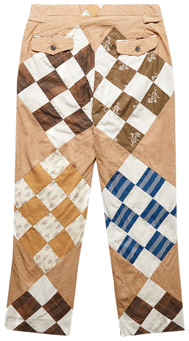 Bode Pony Calico Quilt Pants BrownMulticolor
