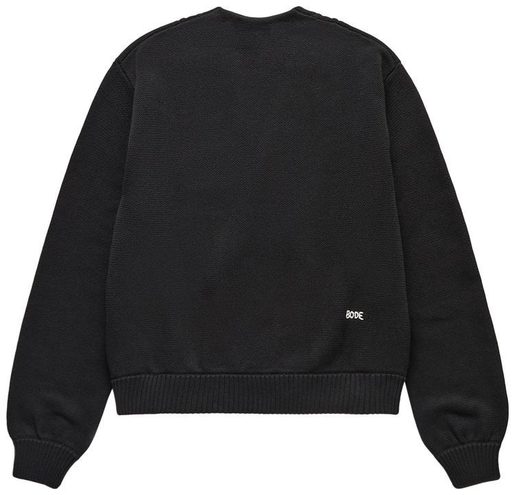 Bode Double Breasted Cardigan Black