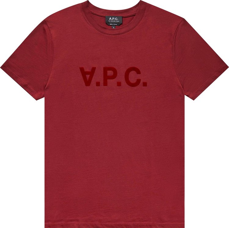 A.P.C. VPC Logo Tee 'Burgundy'