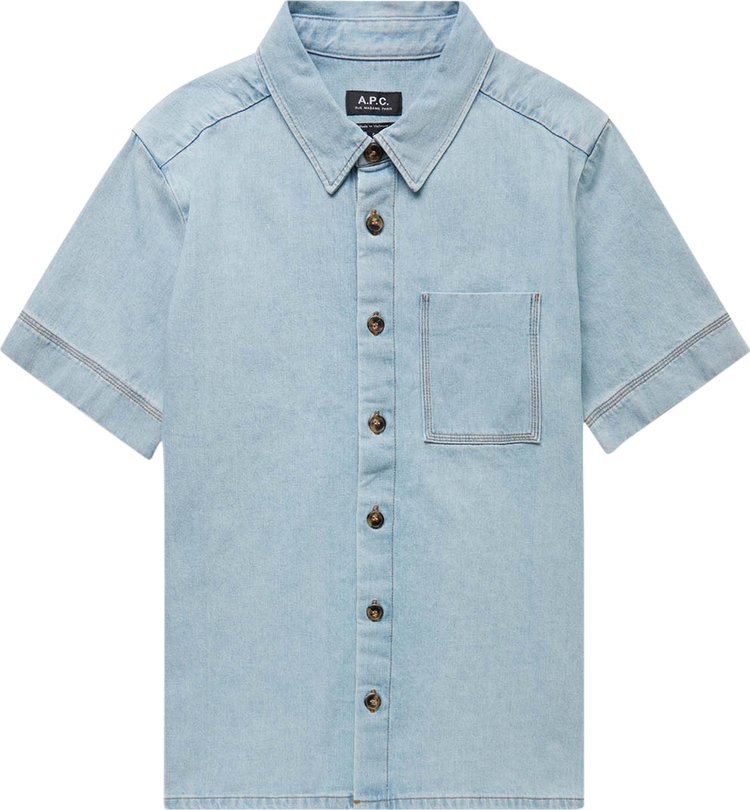 A.P.C. Gil Short-Sleeve Shirt 'Bleached Out'