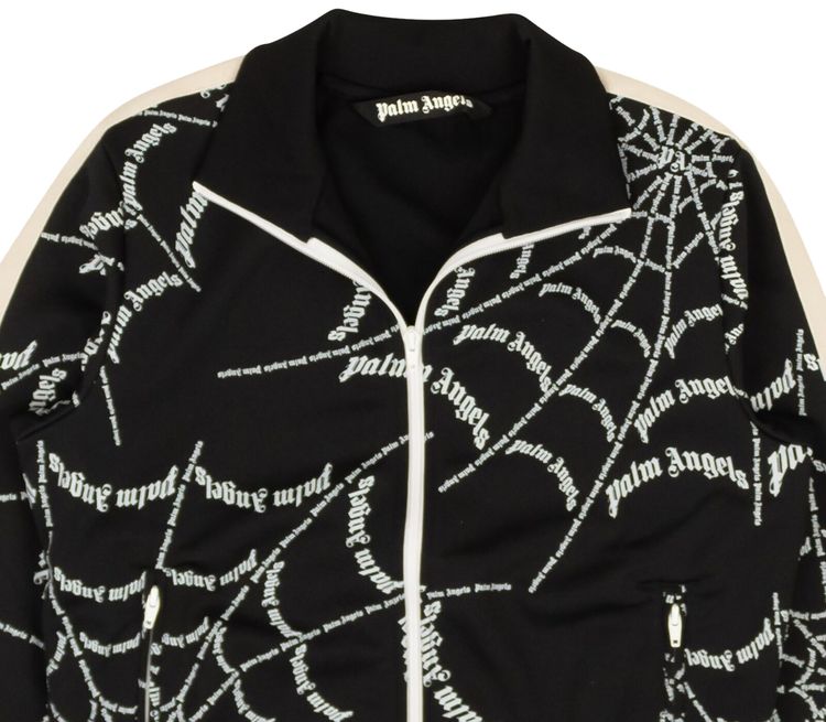 Palm Angels Spider Web Classic Track Jacket BlackWhite