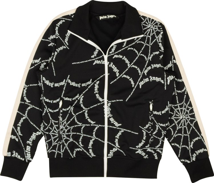 Palm Angels Spider Web Classic Track Jacket 'Black/White'