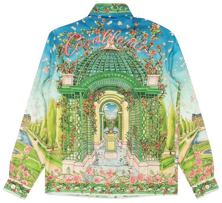 Casablanca Long Sleeve Silk Shirt LAmour En Fleur