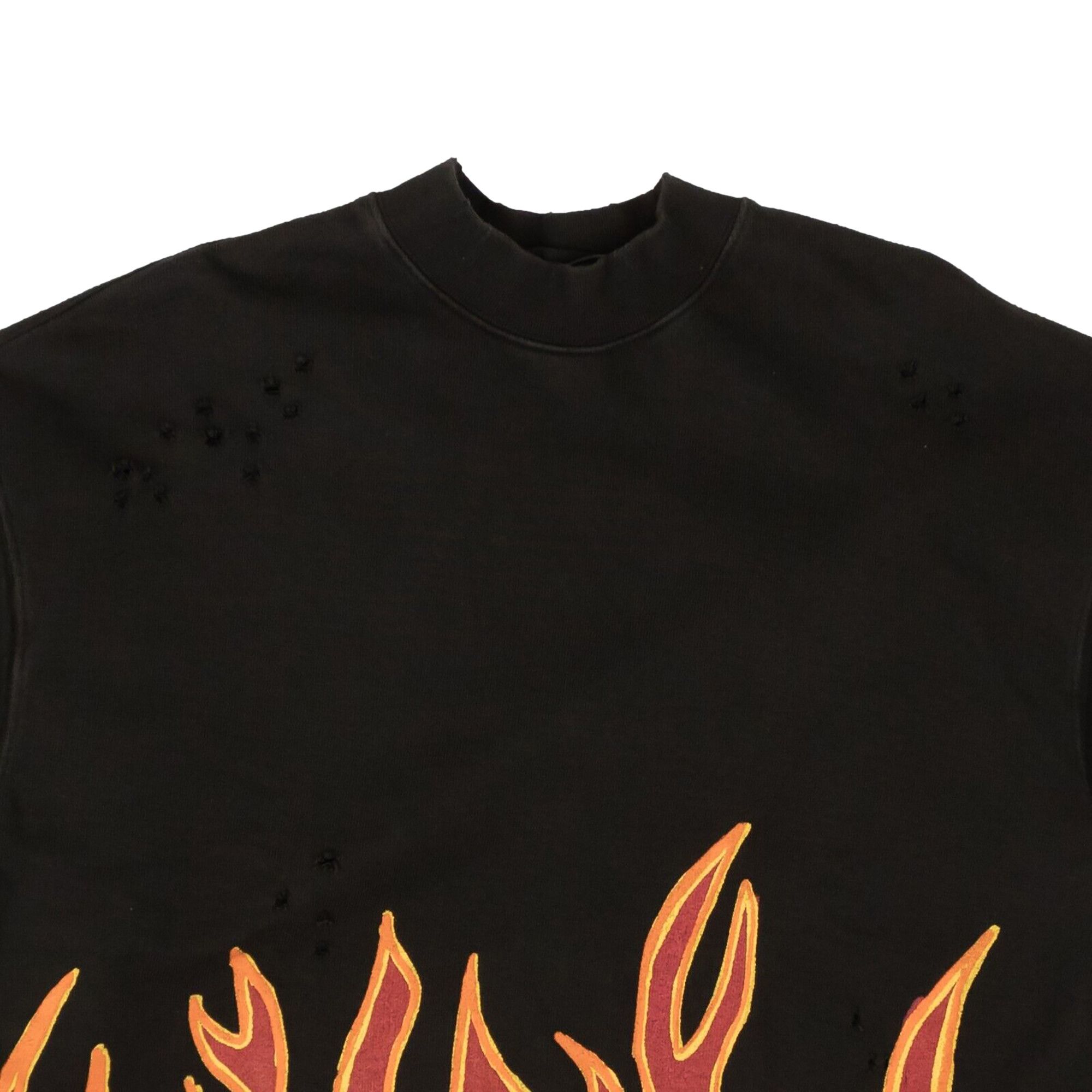 Buy Palm Angels GD Graffiti Flames Crewneck 'Black/Red Buy Palm Angels GD Graffiti Flames Crewneck 'Black/Red