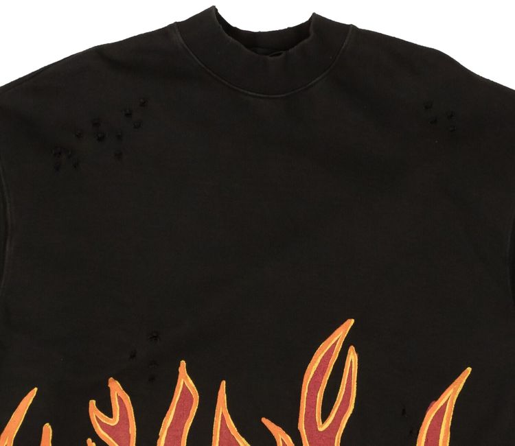 Palm Angels GD Graffiti Flames Crewneck BlackRed
