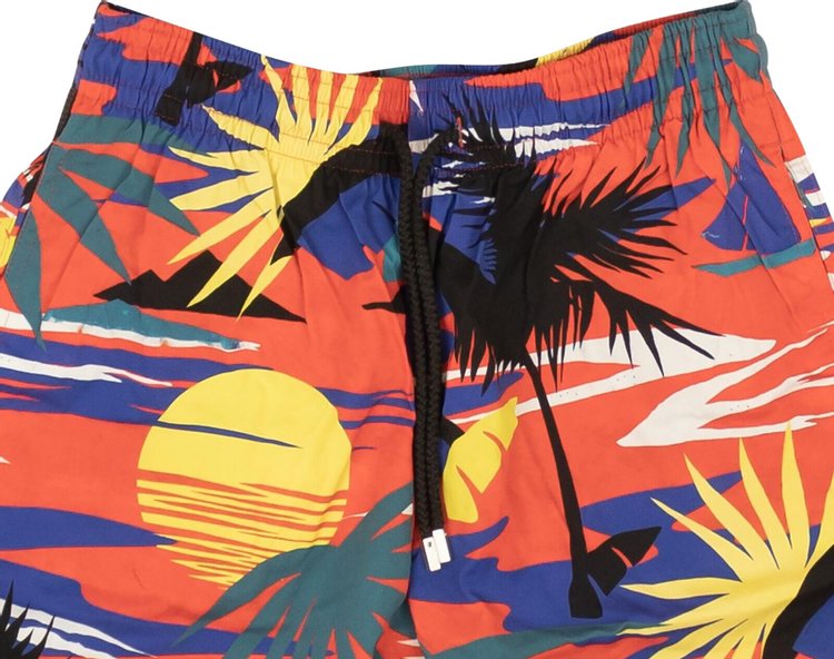 Palm Angels x Vilebrequin Hawaiian Swimwear RedYellow