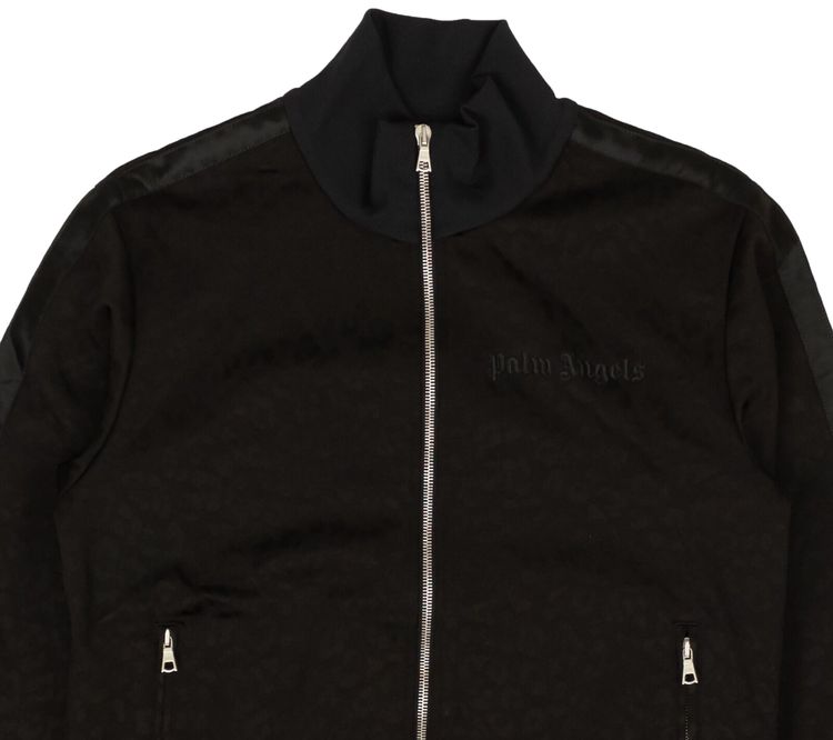 Palm Angels Tuxedo Leopard Track Jacket BlackWhite