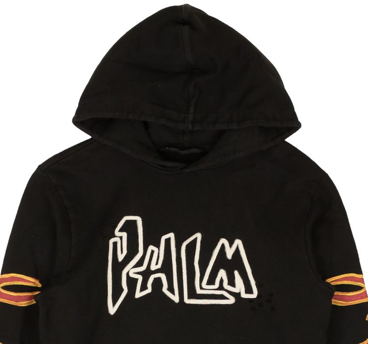 Palm Angels Graffiti Flames Hoody BlackWhite