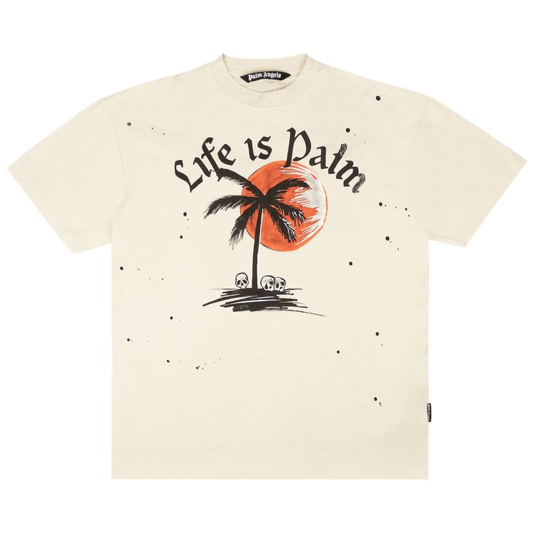 Palm Angels GD Sunset Palm Classic Tee Off White