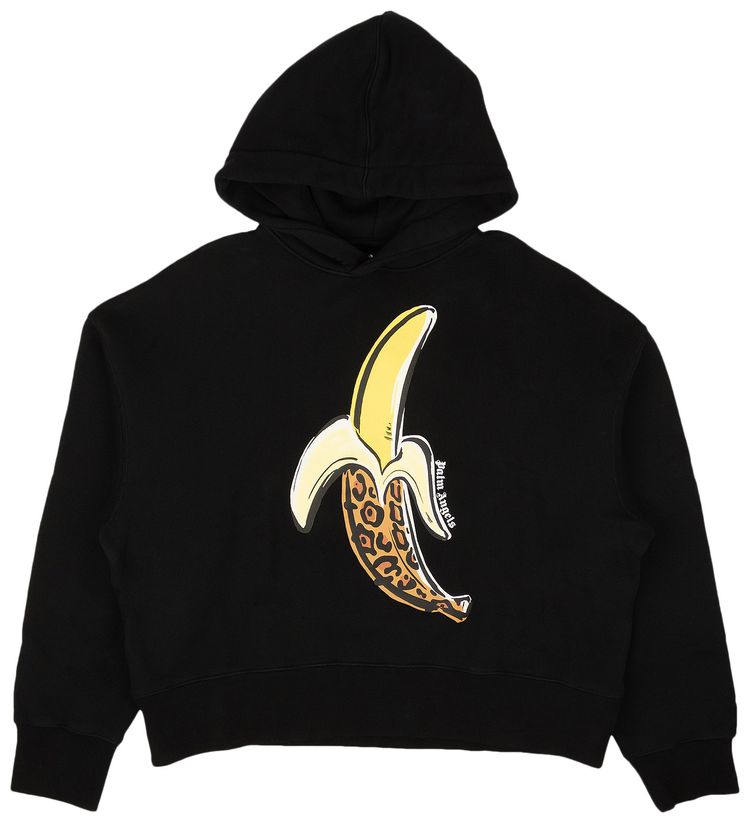 Palm Angels Banana Printed Hoodie BlueBrown