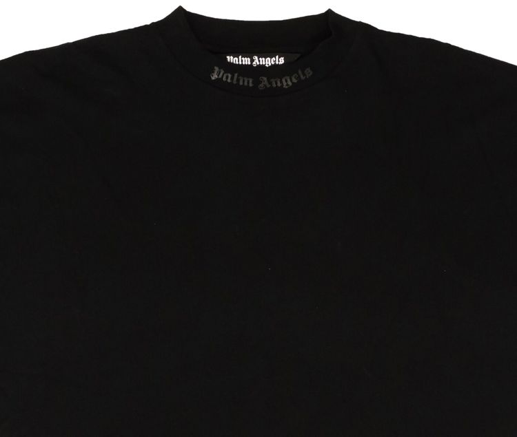 Palm Angels Glitter Classic Logo Over T Shirt BlackBlack