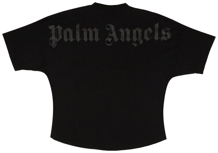 Palm Angels Glitter Classic Logo Over T Shirt BlackBlack