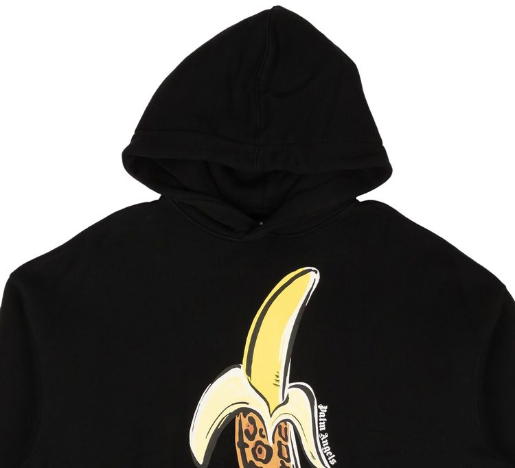 Palm Angels Banana Printed Hoodie BlueBrown