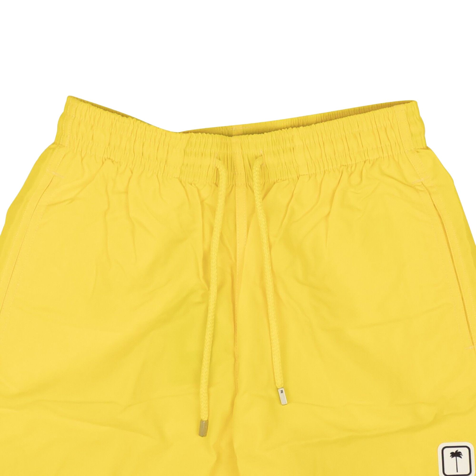 Buy Palm Angels x Vilebrequin Logo Patch Swim Trunks 'Yellow