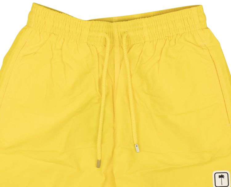Palm Angels x Vilebrequin Logo Patch Swim Trunks Yellow