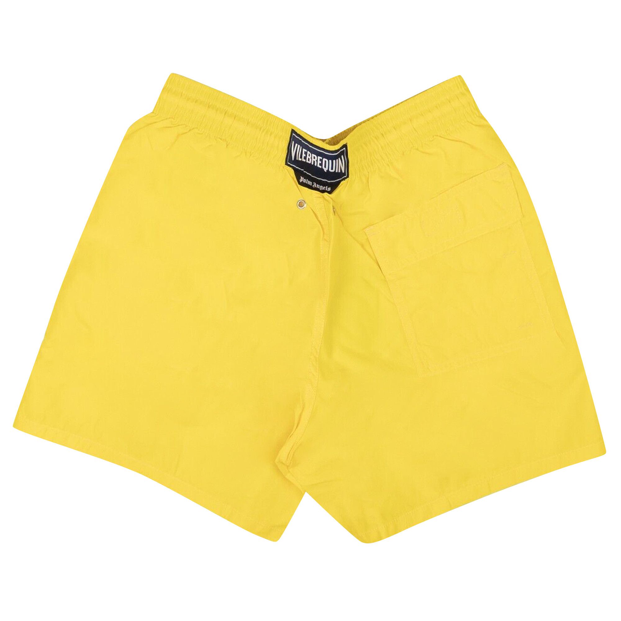 Buy Palm Angels x Vilebrequin Logo Patch Swim Trunks 'Yellow