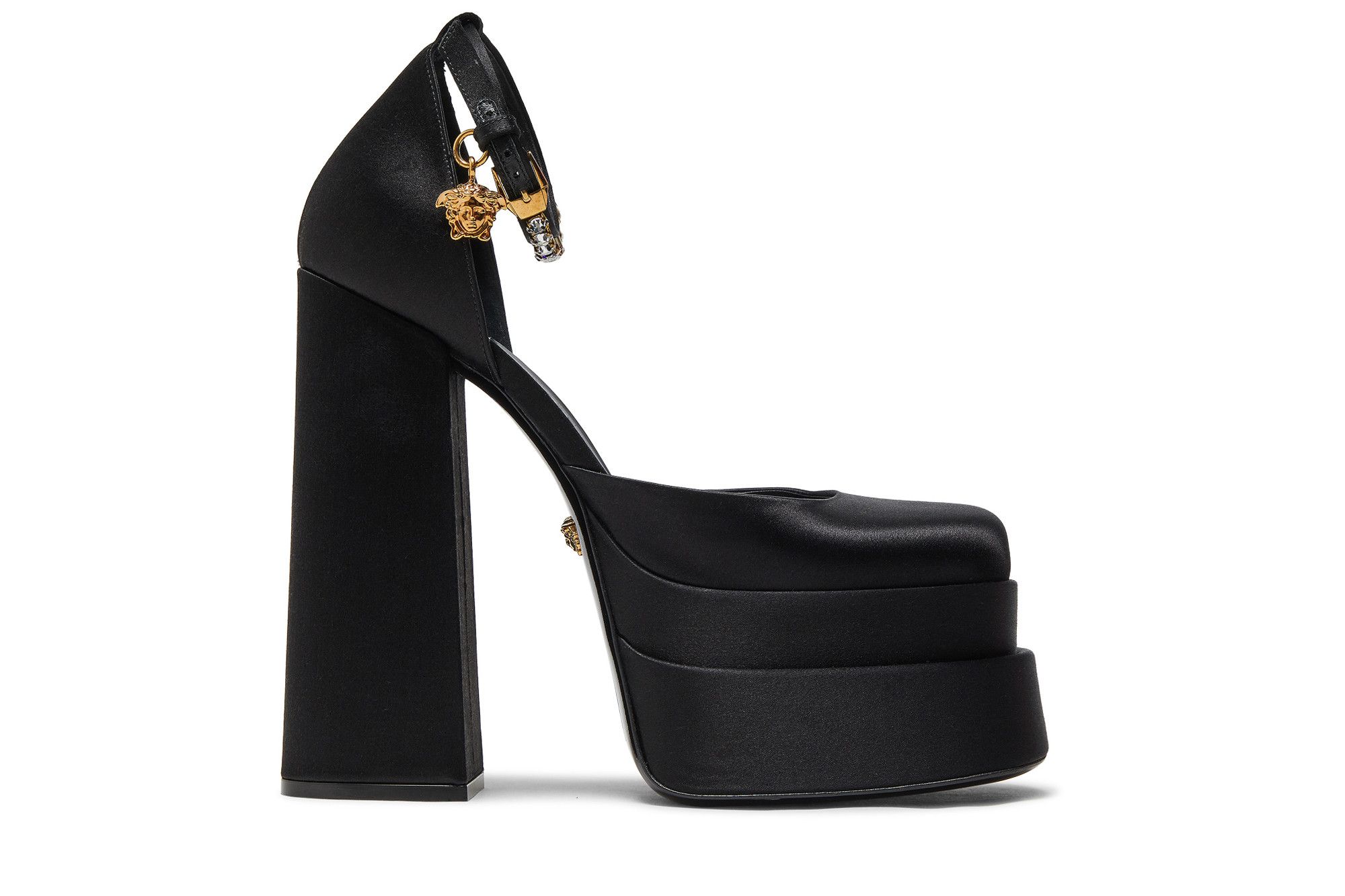 【VERSACE】 55 mmプラットフォーム ロゴサボ 厚底 Buy Versace Wmns Medusa Aevitas Platform Pumps 'Black